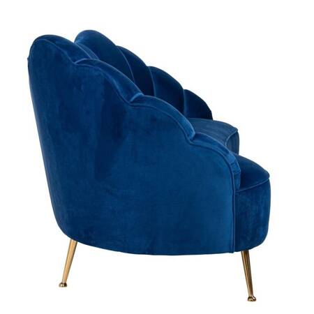 RICHMOND sofa COSETTE BLUE - welur, podstawa złota