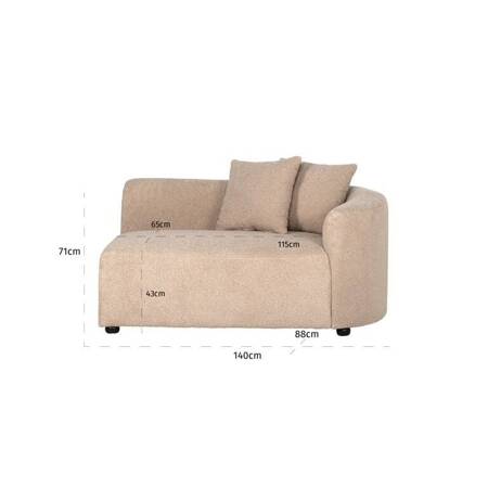 RICHMOND sofa GRAYSON R beżowa - krótka wersja