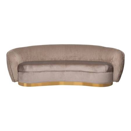 RICHMOND sofa WAYLON NOUGAT - welur, podstawa złota